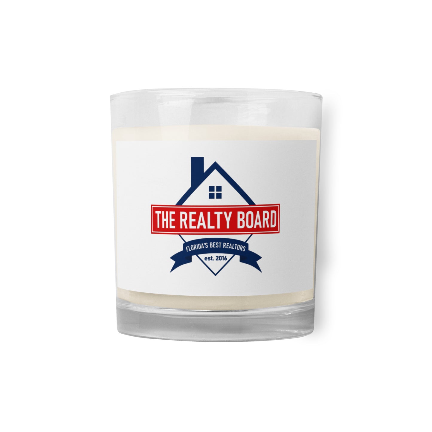 Glass jar soy wax candle